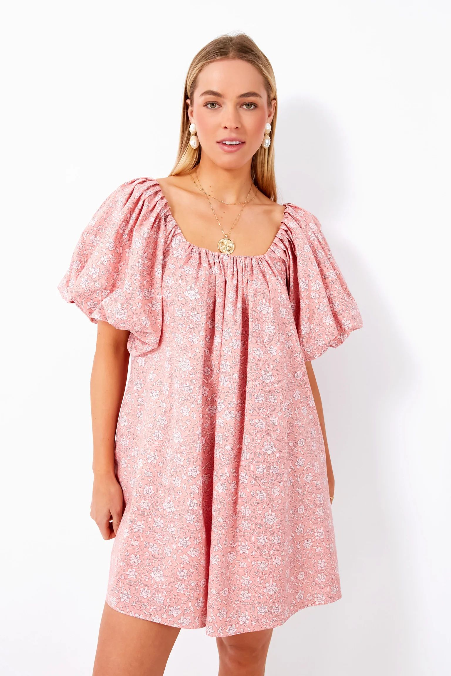 Dusty Pink Floral Oakley Mini Dress | Tuckernuck (US)