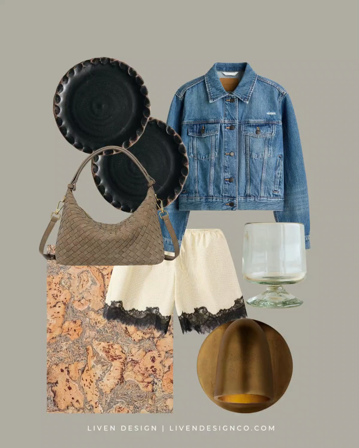 New discoveries. Home decor. Style inspiration. Lace satin shorts. Denim Jacket. Dinnerware. Stoneware plates. Wall art. Photography prints. Abstract art. Modern decor. Goblet. Brass wall sconce. Amazon suede woven handbag 

#LTKSeasonal #LTKHome #LTKSaleAlert