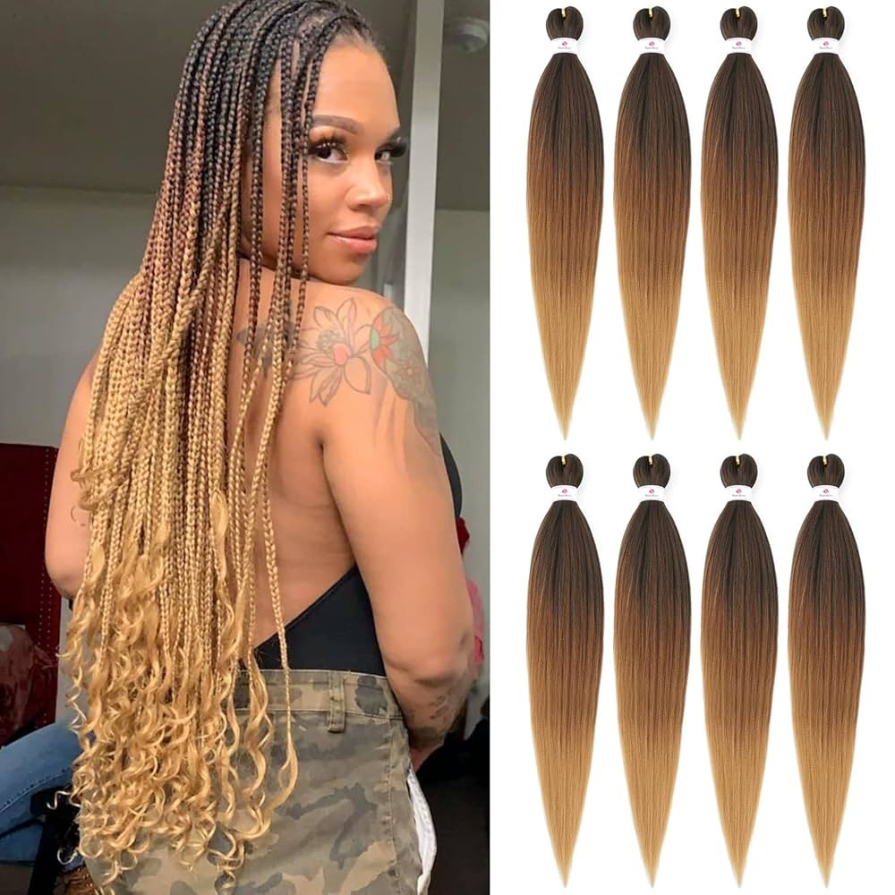 Beyond Beauty Braiding Hair pre stretched, Braids Synthetic Fiber Ombre Yaki Texture, Natural Eas... | Amazon (US)