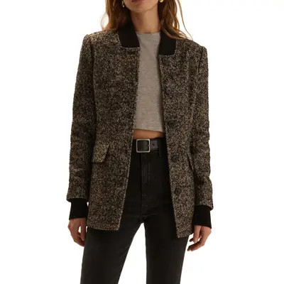 Favorite Daughter The Varsity Blazer in Speckled Herringbo at Nordstrom, Size X-Large | Nordstrom