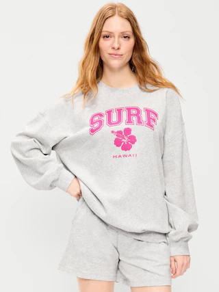 SoComfy Oversized Crew-Neck Sweatshirt | Old Navy (US)