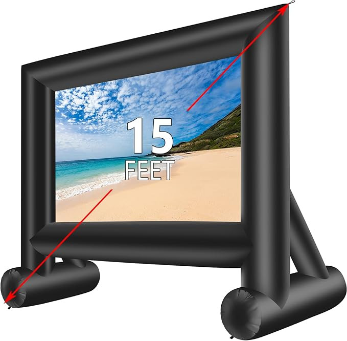 XHYCPY Inflatable Projector Screen 15ft Inflatable Movie Screen Outdoor with Air Blower and Stora... | Amazon (US)