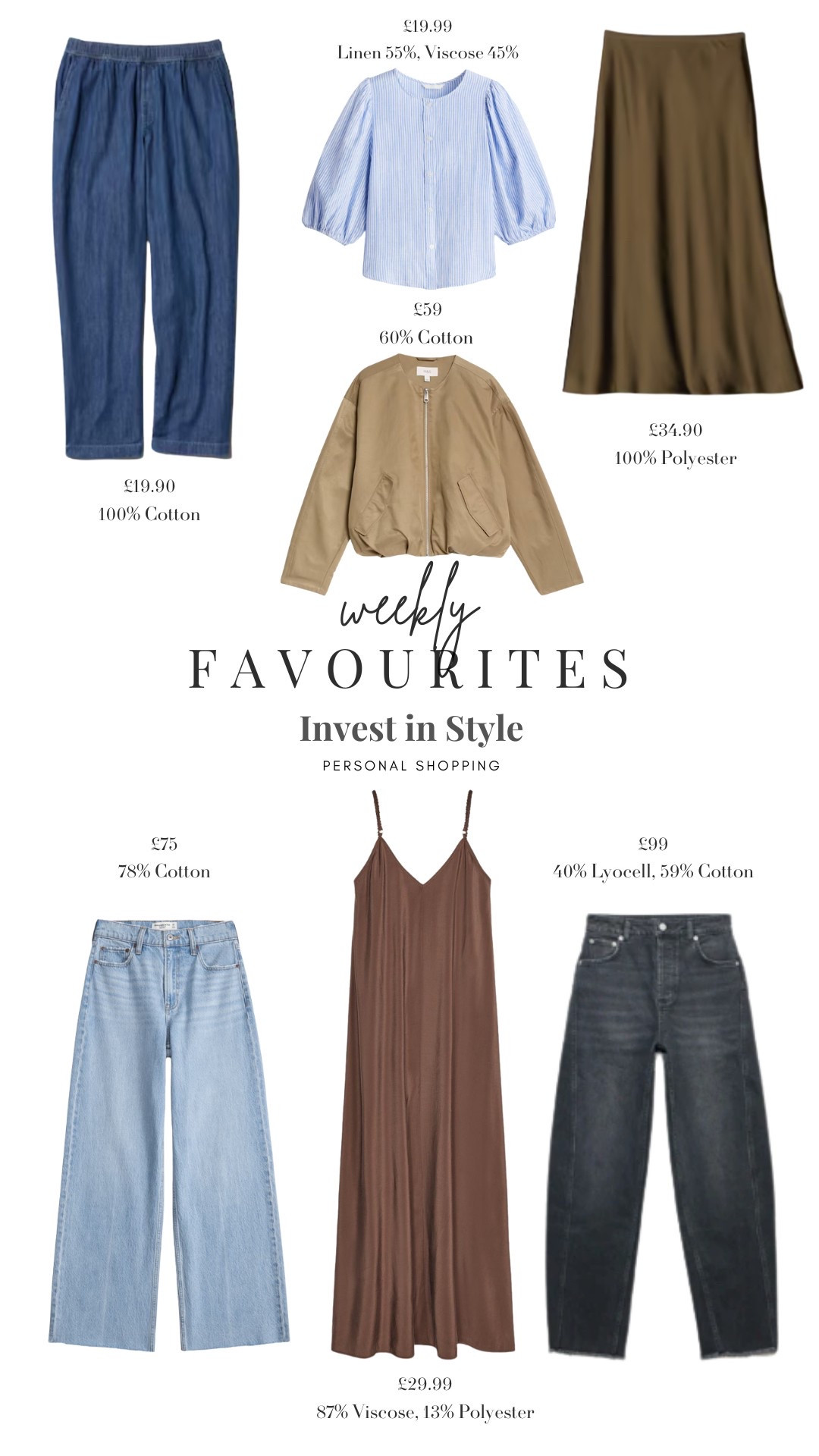 Top Picks that you have been loving this week! 💗

Weekly Favourites, Jeans, Wardrobe Staples, Spring Style, Uniqlo, Brown Maxi Dress, LTK2025, Satin Skirt, Striped Blouse, Zara 

#LTKspring #LTKsummer #LTKuk
