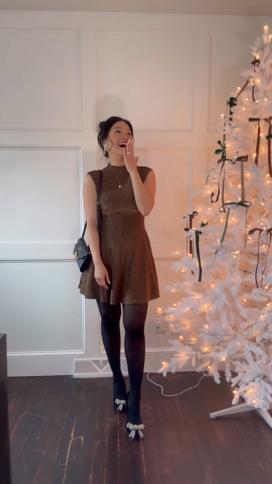 NYE party dress. NYE outfit. Shimmer dress for NYE. NYE dress. Lipstick shade Petal 🩷 

#LTKStyleTip #LTKHoliday