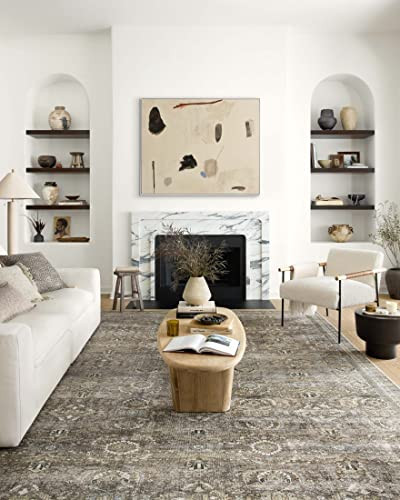 Loloi Layla Collection, LAY-13, Antique/Moss, 9'-0" x 12'-0", .13" Thick, Area Rug, Soft, Durable... | Amazon (US)