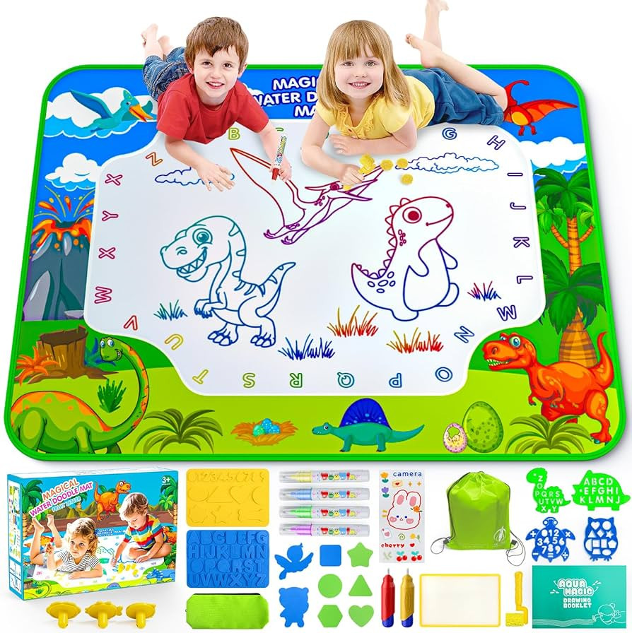 Water Doodle Mat for Kids 32x40 Inch, Mess Free Coloring Mat Educational Toy for 3 4 5 6 7 8 Year... | Amazon (US)
