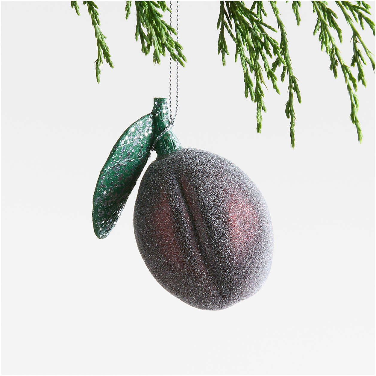 Sugared Plum Glass Christmas Tree Ornament + Reviews | Crate & Barrel | Crate & Barrel