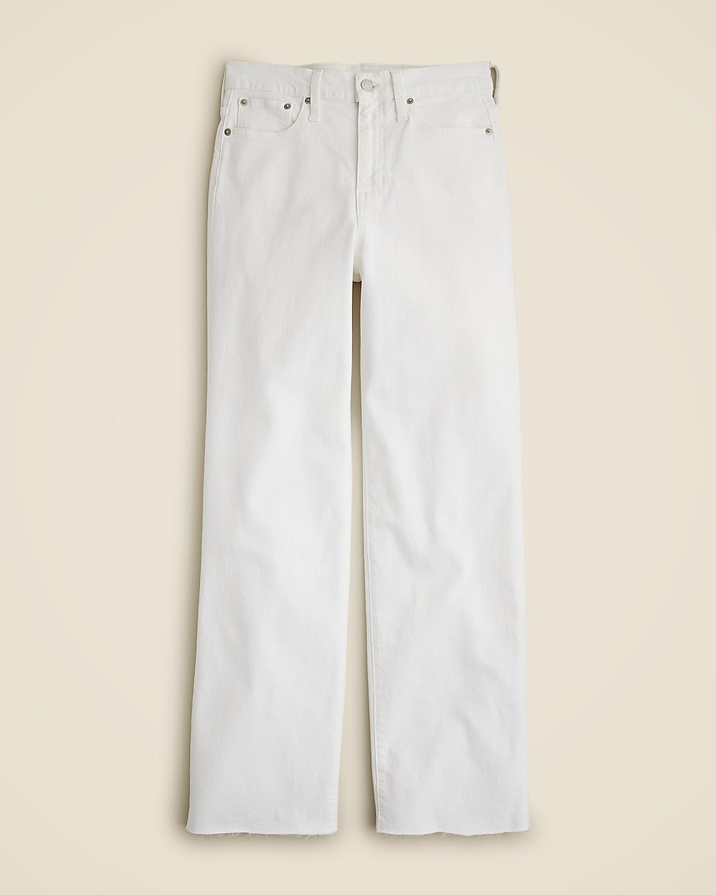 Full-length slim wide-leg jean in white | J. Crew US