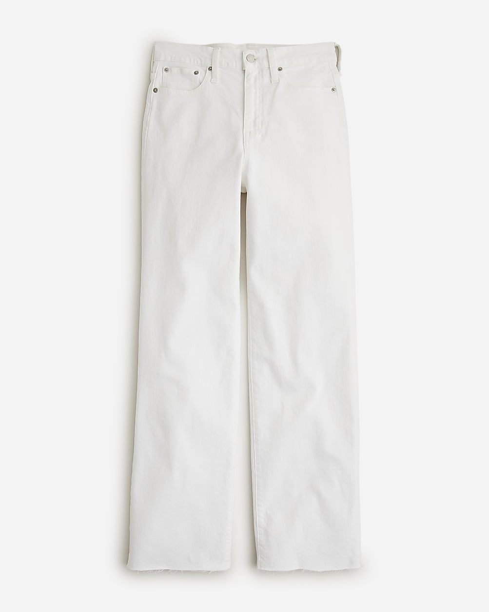 Full-length slim wide-leg jean in white | J.Crew US
