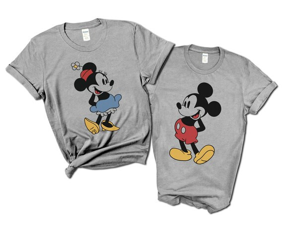 Vintage Mickey and Minnie Couples T-shirts  Couples Mouse | Etsy | Etsy (US)