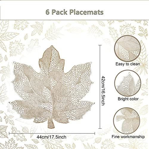 Gold Metallic Vinyl Round Placemats,Non-Slip Durable Heat Resistant Morden Dining Table Decoratio... | Amazon (US)