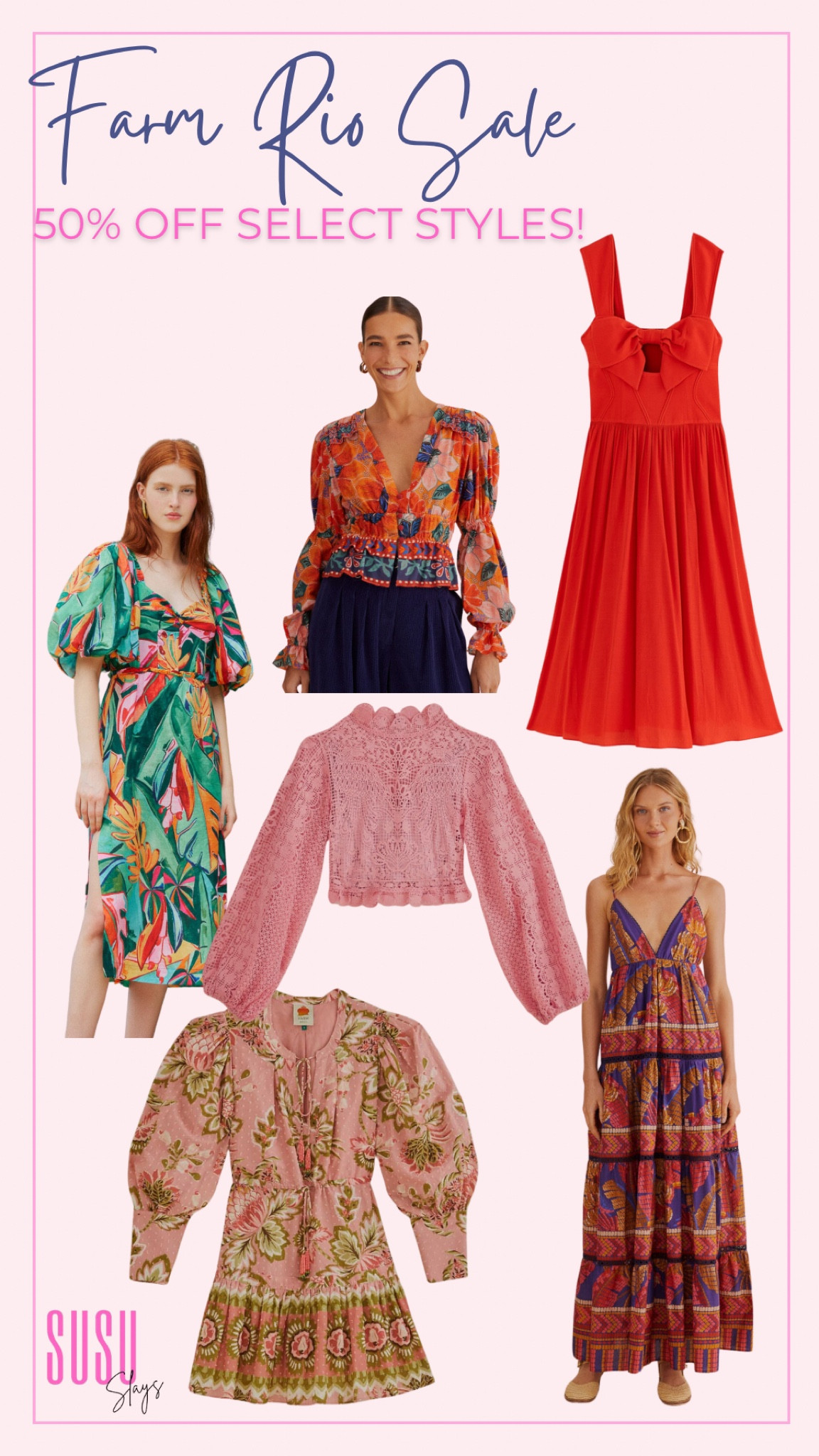 My favorite summer and vacation style brand is having a big sale!!!! 
Run and snatch up your favorites from Farm Rio, these are mine! 

Colorful Dresses, Vacation Looks, Midi Dress, Blouses

#LTKTravel #LTKSaleAlert #LTKSeasonal