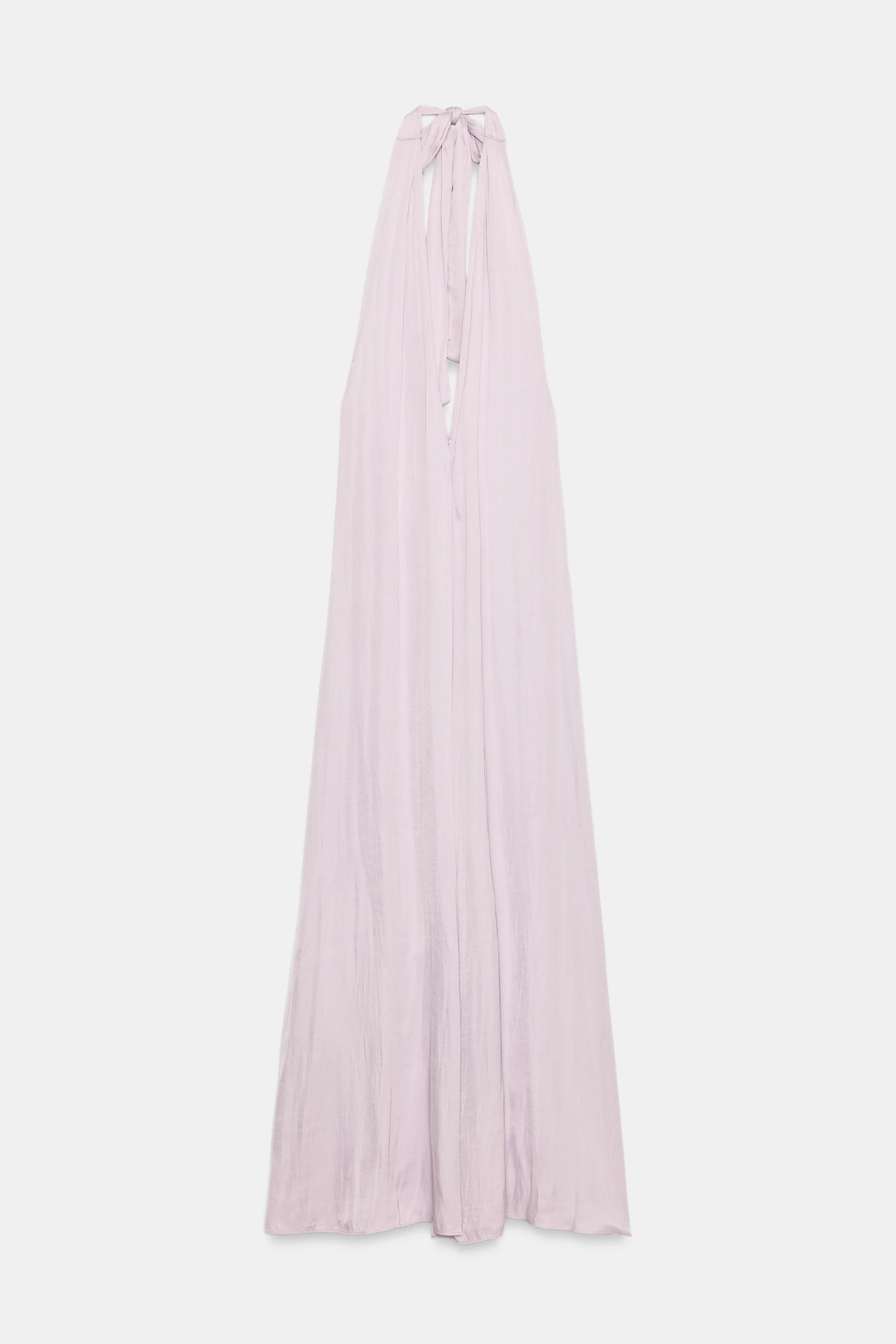 SATIN HALTER MIDI DRESS | Zara US