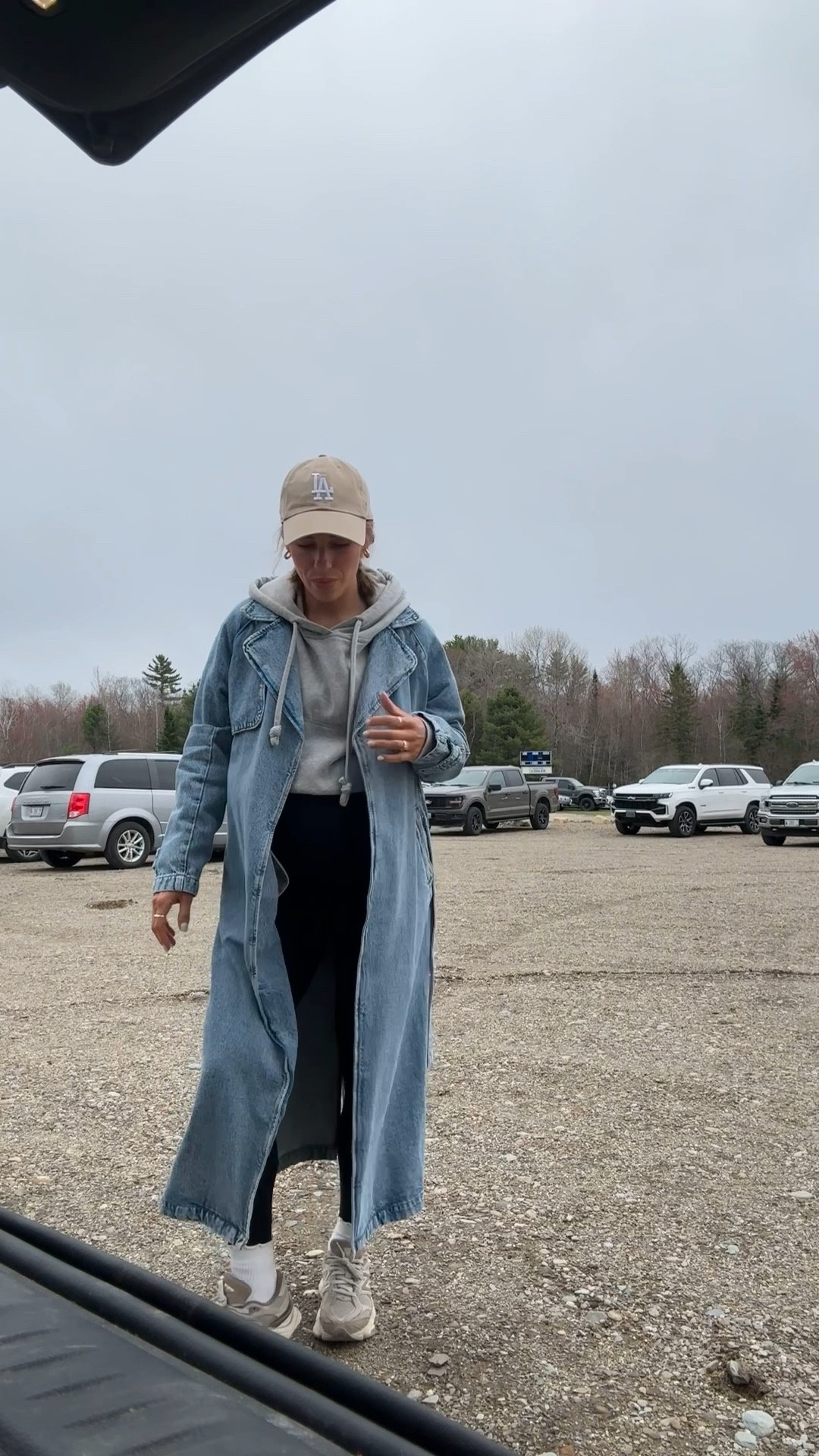 Shishkebab😆￼just trying to get a quick shot of my outfit for baseball opening day today!! 🧢⚾️

This trench is from Dynamite last year, so it’s sadly no longer available.. but i linked some super similar at different price points! I love it and it goes so well with so many different looks👏🏼

Also wearing my fav Vitality maternity leggings.. you will not catch me in anything else on the weekends. Worth every single penny & you can fold them down and wear as fold over leggings postpartum! (Wearing xs) 

#LTKmomlife #LTKootd #LTKBump
