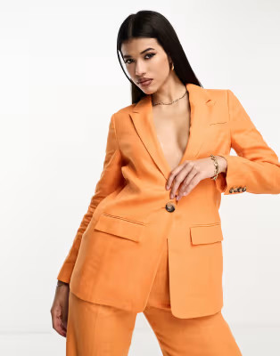 Whistles Lucy linen blazer in orange co-ord | ASOS | ASOS (Global)