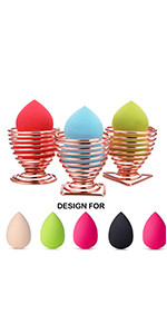 LanMa Beauty Sponge Blender Holder,(2 Pack Rose Gold) Makeup Sponge Drying Stand Storage Egg Powd... | Amazon (US)