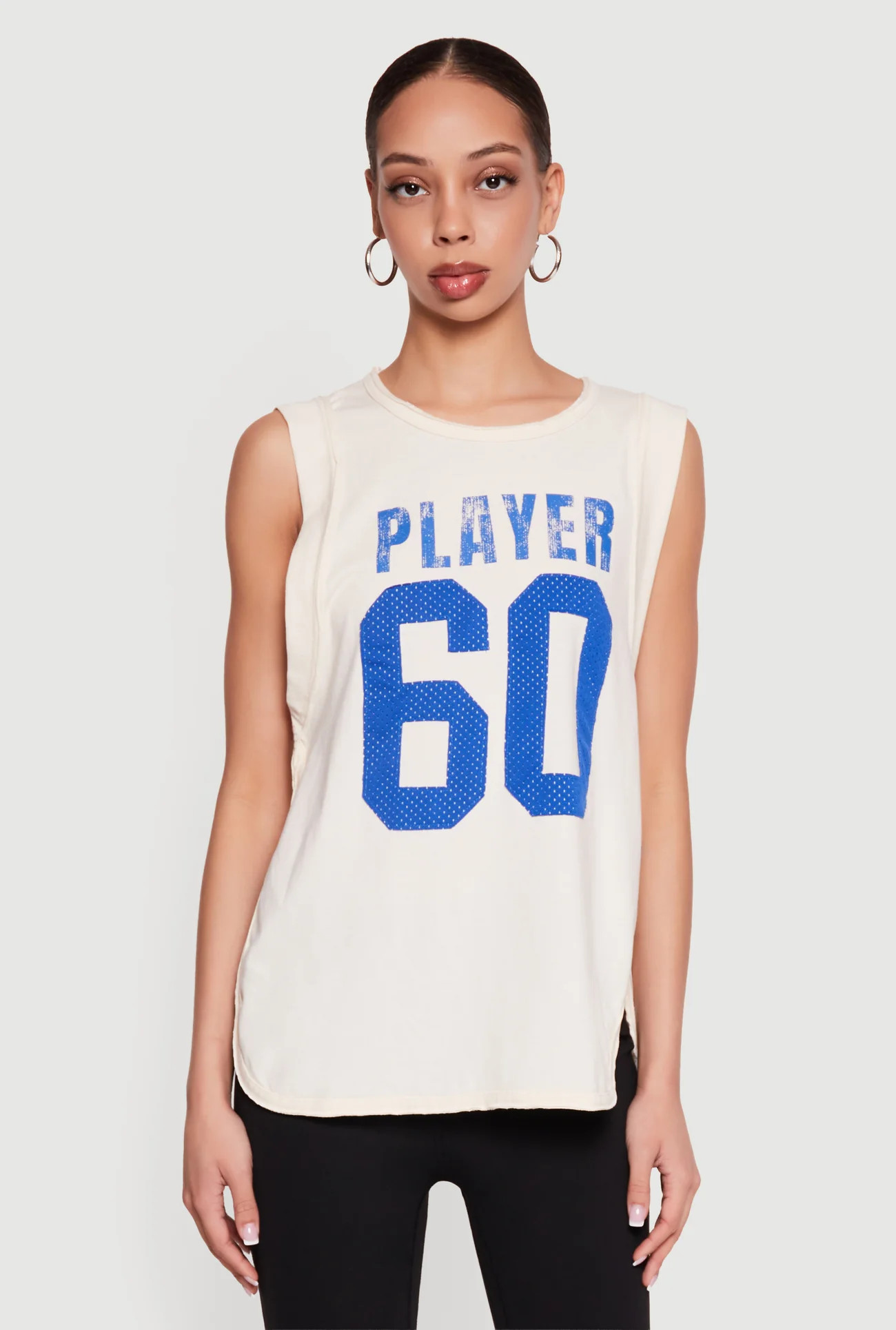 Open Side Graphic Muscle Tee | Rainbow Shops