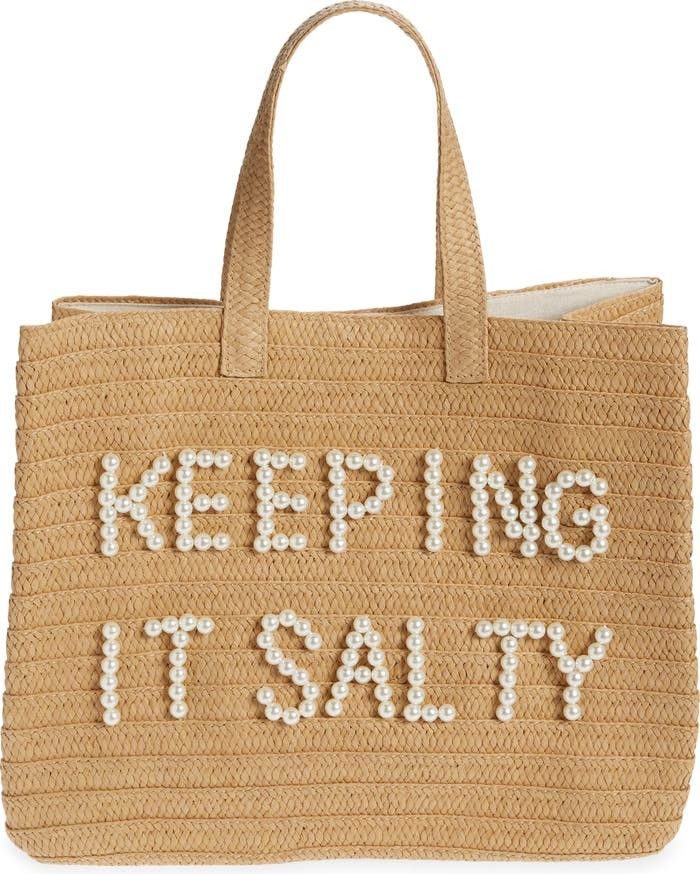 btb Los Angeles Je T'aime Woven Tote | Beach Bag | Nordstrom