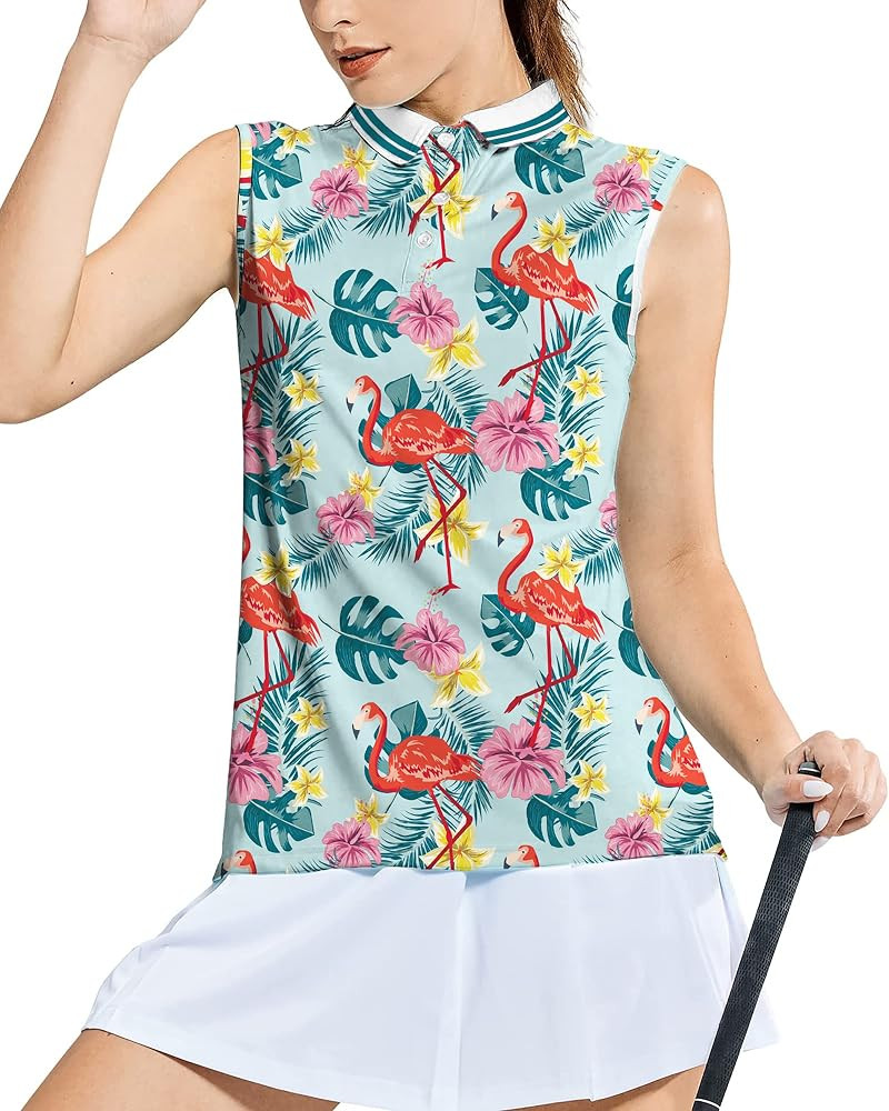 Bibo's Womens Golf Shirts Sleeveless Tennis Polo Shirts Moisture Wicking Athletic Sport Golf Tank... | Amazon (US)