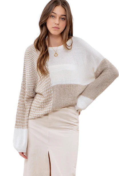 Get My Latte Ready Sweater Small / Taupe | Aqua B Boutique