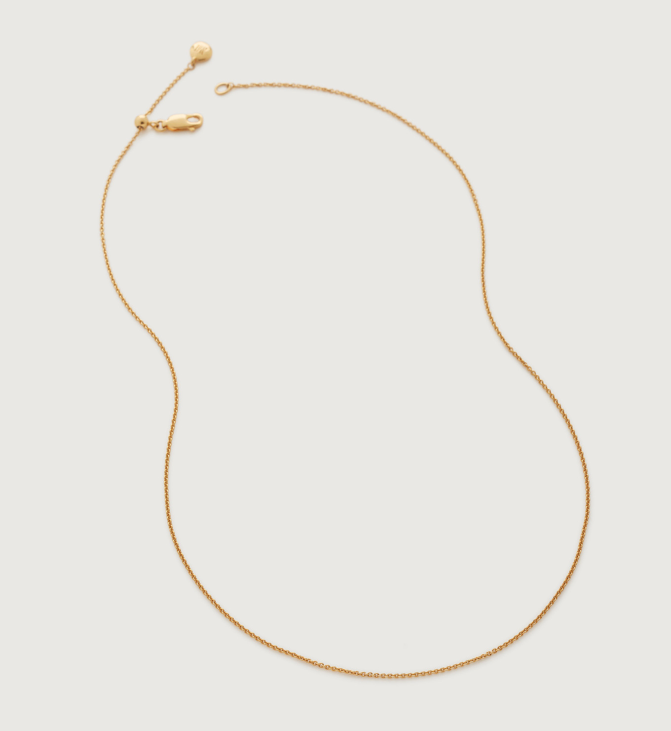 Fine Chain Necklace Adjustable 43cm/17" | Monica Vinader (Global)