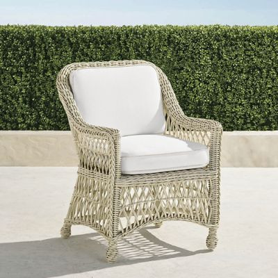 Hampton Dining Arm Chair in Ivory Wicker, Set of Two | Frontgate