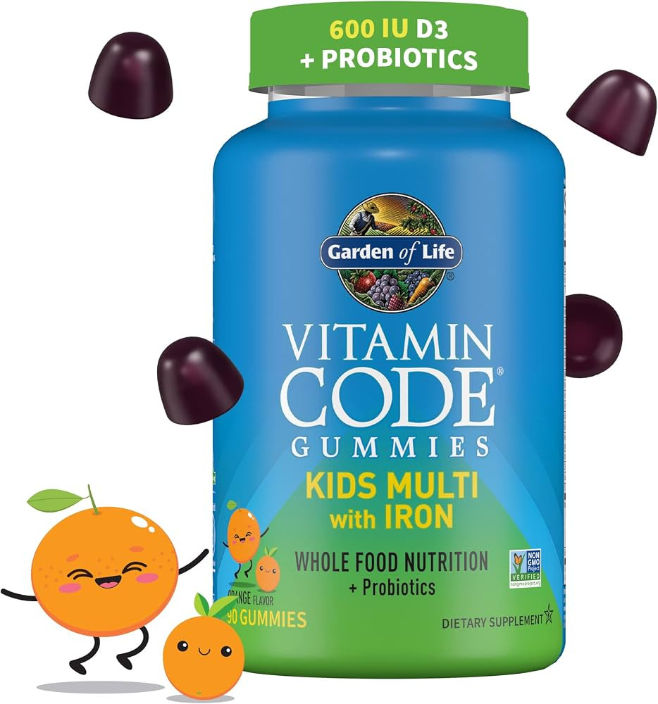 Kids Multivitamin Gummy with Iron + Probiotics for Immune Health & Digestion: Vitamins D, C, E, B... | Amazon (US)