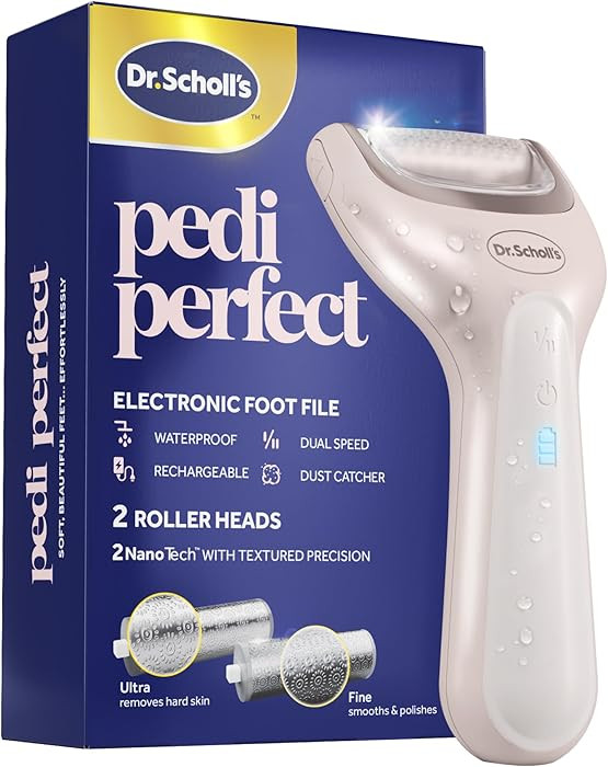 Dr. Scholl's Pedi Perfect Electric Foot Callus Remover, Waterproof, Rechargeable with x2 Roller H... | Amazon (US)
