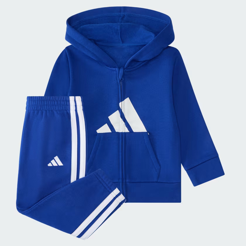2-Piece Long Sleeve Essential Big Logo Fleece Jacket & Jogger Set | adidas (US)