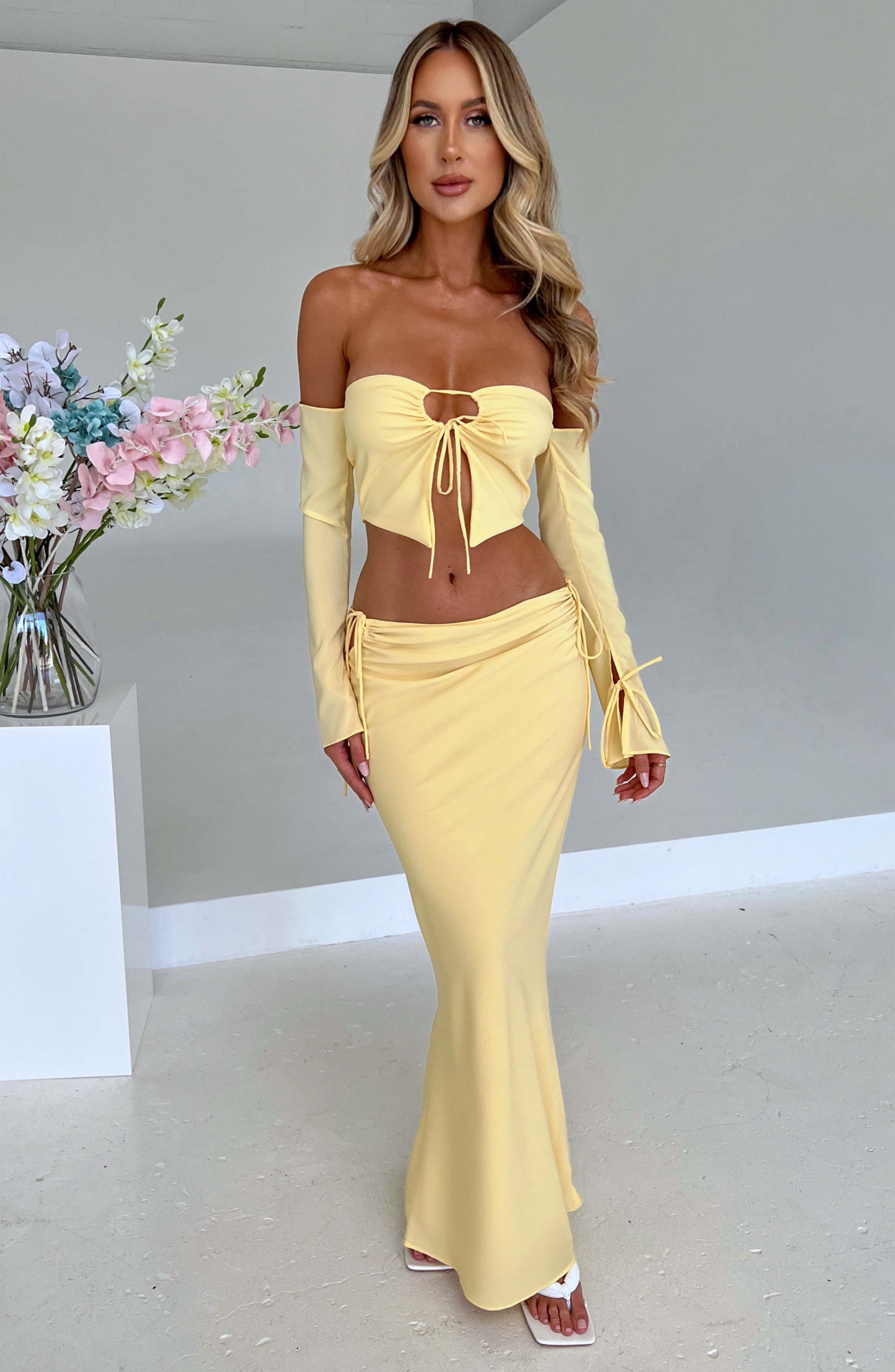 Tana Maxi Skirt - Lemon | Babyboo (global)