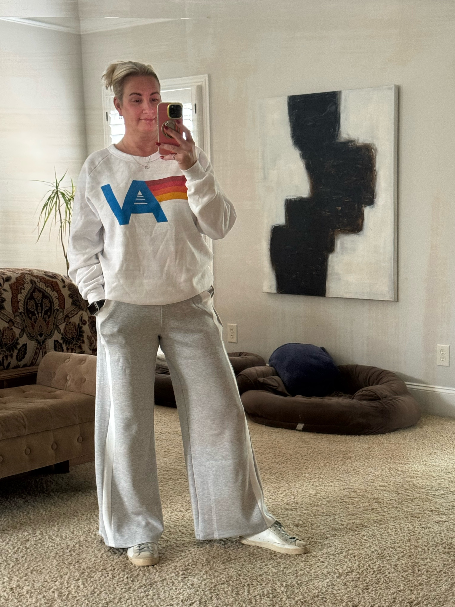 Comfy and cozy but still want to look cute!  #casualwear #athleisure #comfyoutfit #casualoutfit #elevatedcasual #elevatedlounge #midsizecasual #over40style #over50style 

#LTKMidsize #LTKActive #LTKStyleTip