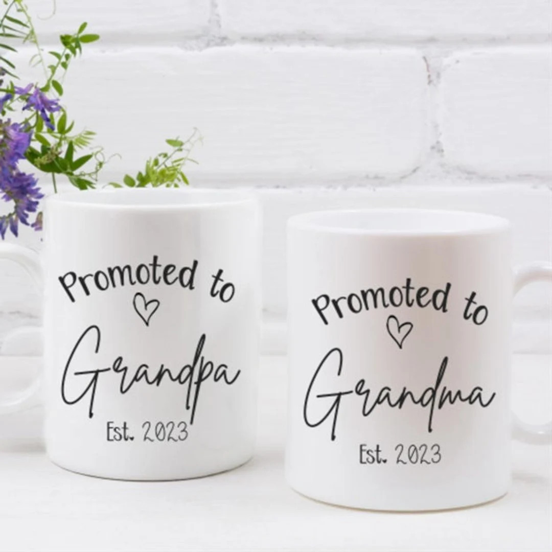 Promoted to Grandparents  Personalized Mug - Etsy | Etsy (US)