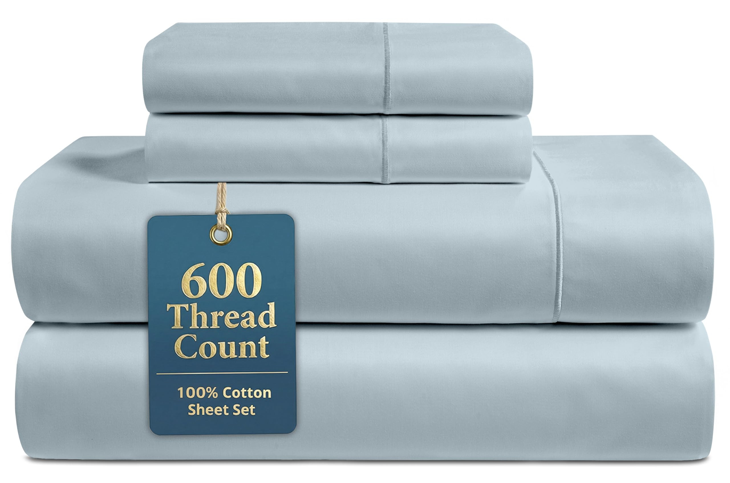 LANE LINEN King Bed Sheets – 600 Thread Count Long-Staple 100% Cotton King Size Bed Sheets, Hot... | Amazon (US)