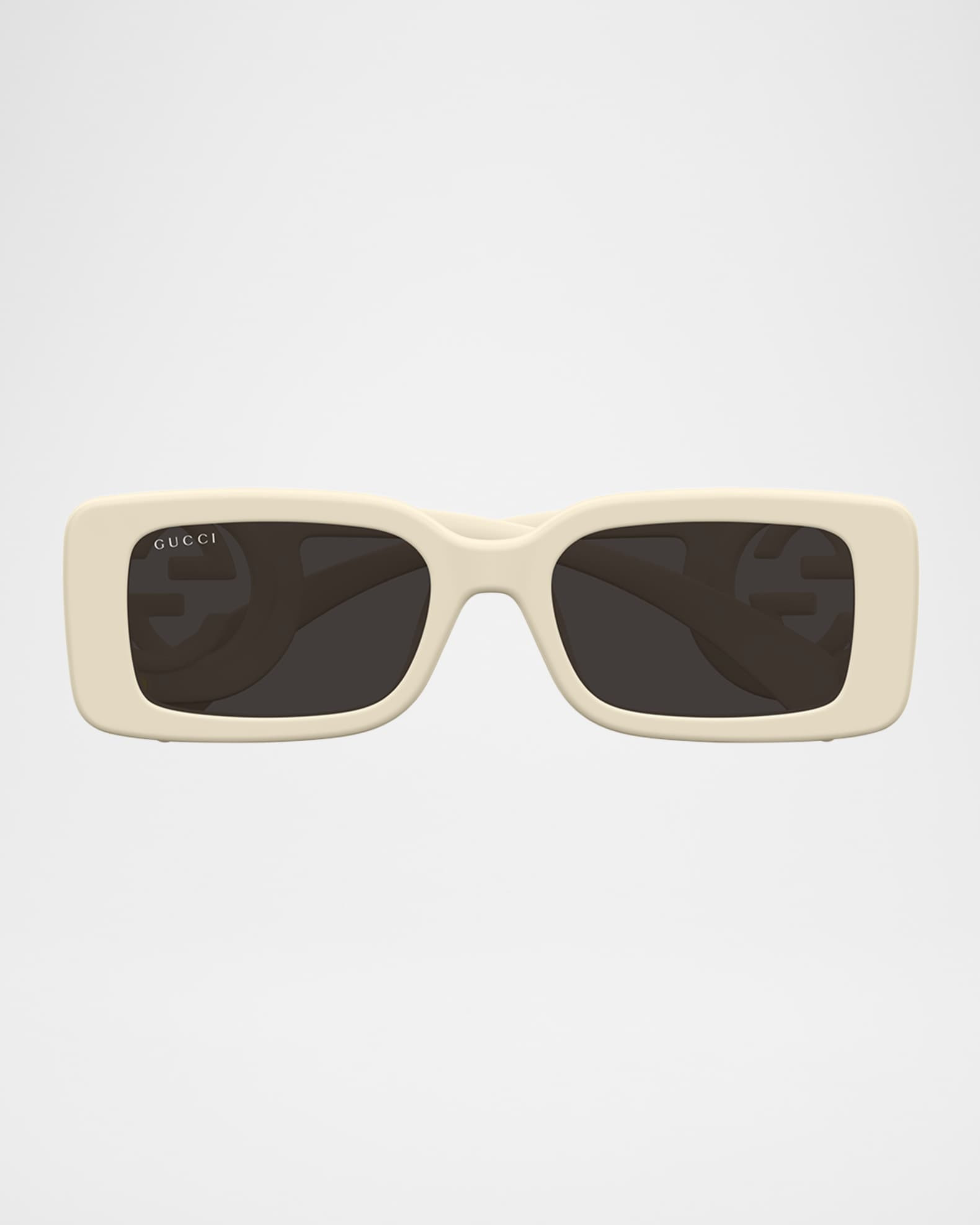 Monochrome GG Rectangle Acetate Sunglasses | Neiman Marcus