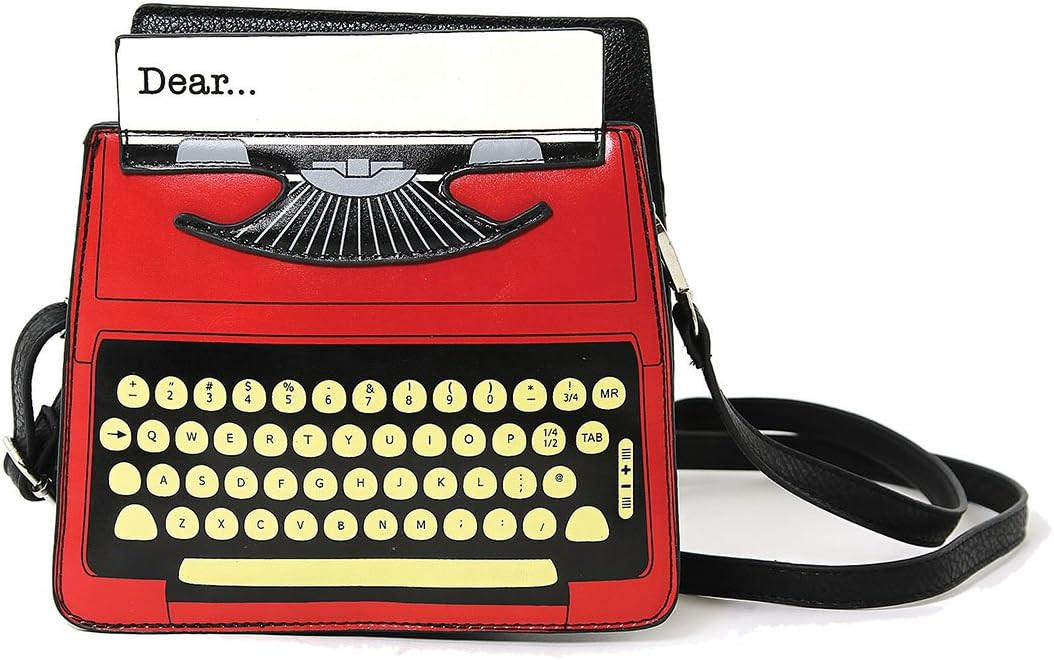 Vintage Typewriter Screen Print Vinyl Satchel Bag | Amazon (US)