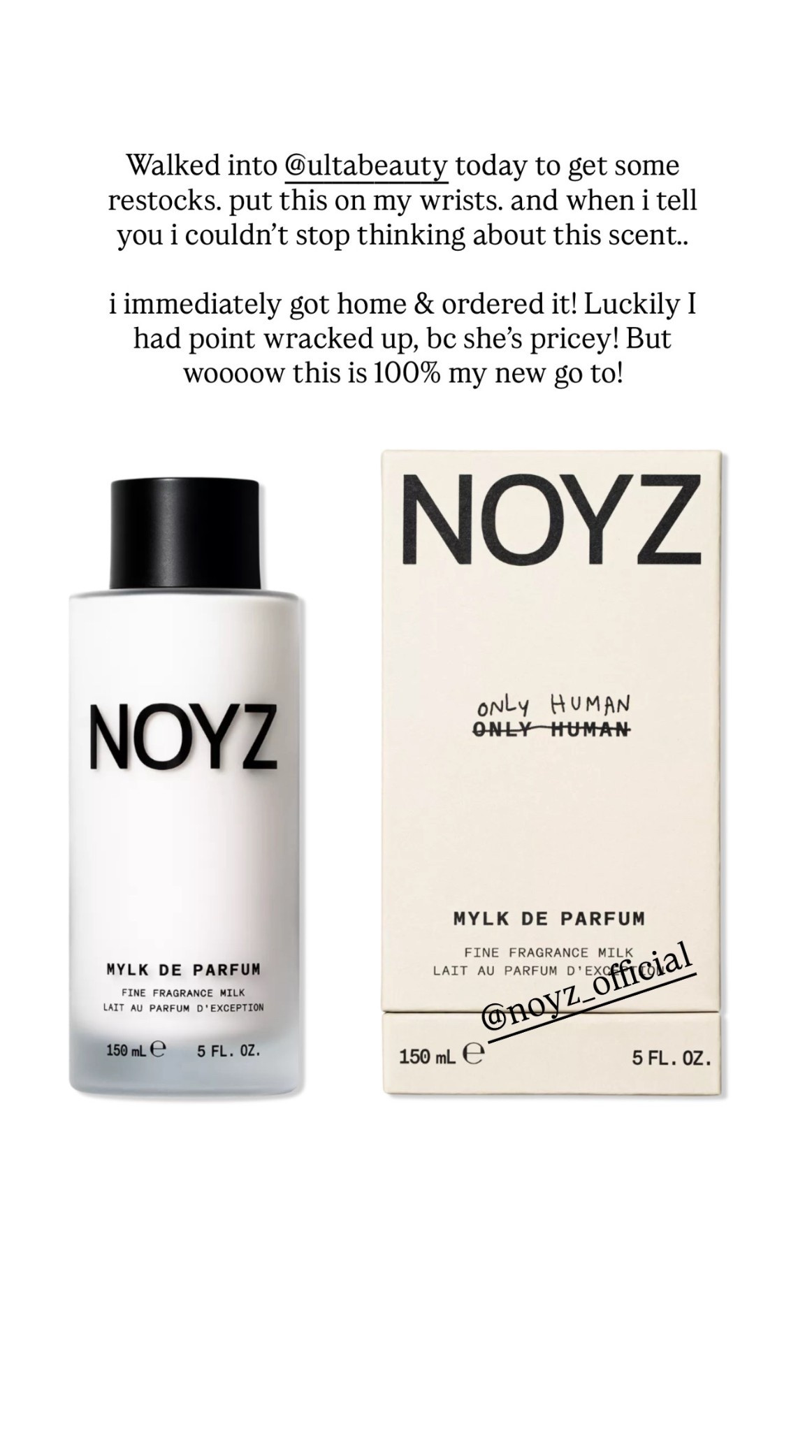 I ordered only human! This is seriously the best scent ever!