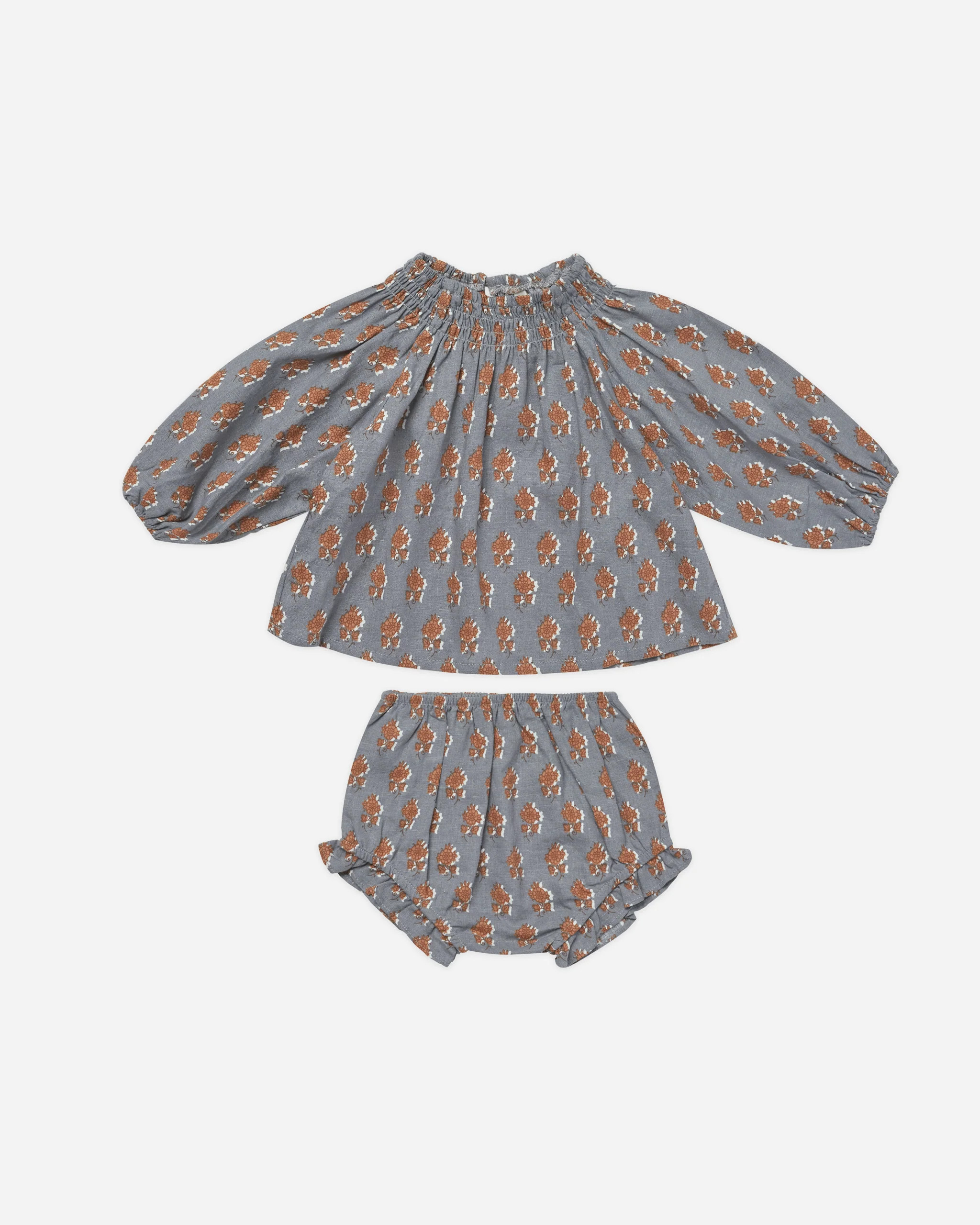 Quincy Blouse Set || Blue Floral | Rylee + Cru