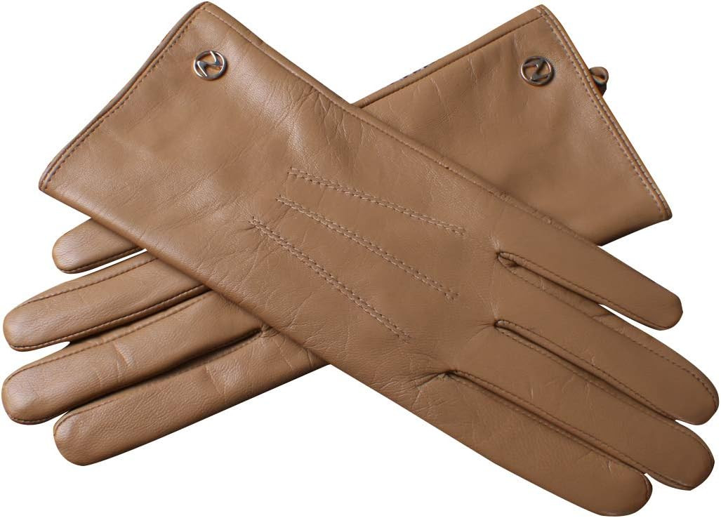Winter Leather Gloves for Women - Touchscreen Warm 100% Pure Lambskin Driving Gloves | Amazon (US)