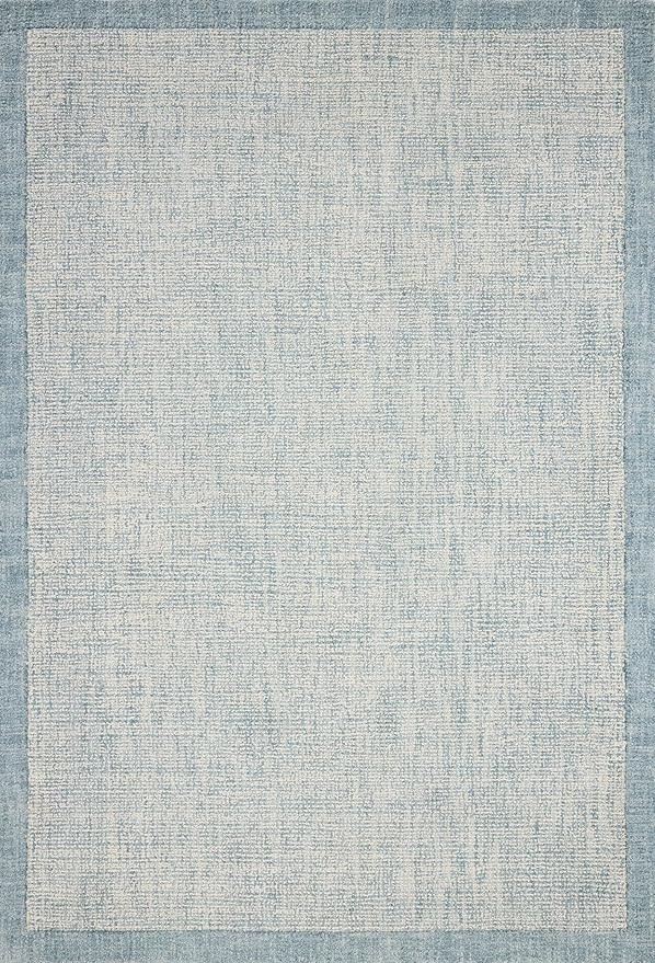 Amazon.com: Loloi Magnolia Home by Joanna Gaines Henley Collection HNY-01 Ivory/Blue 5'-0" x 7'-6... | Amazon (US)