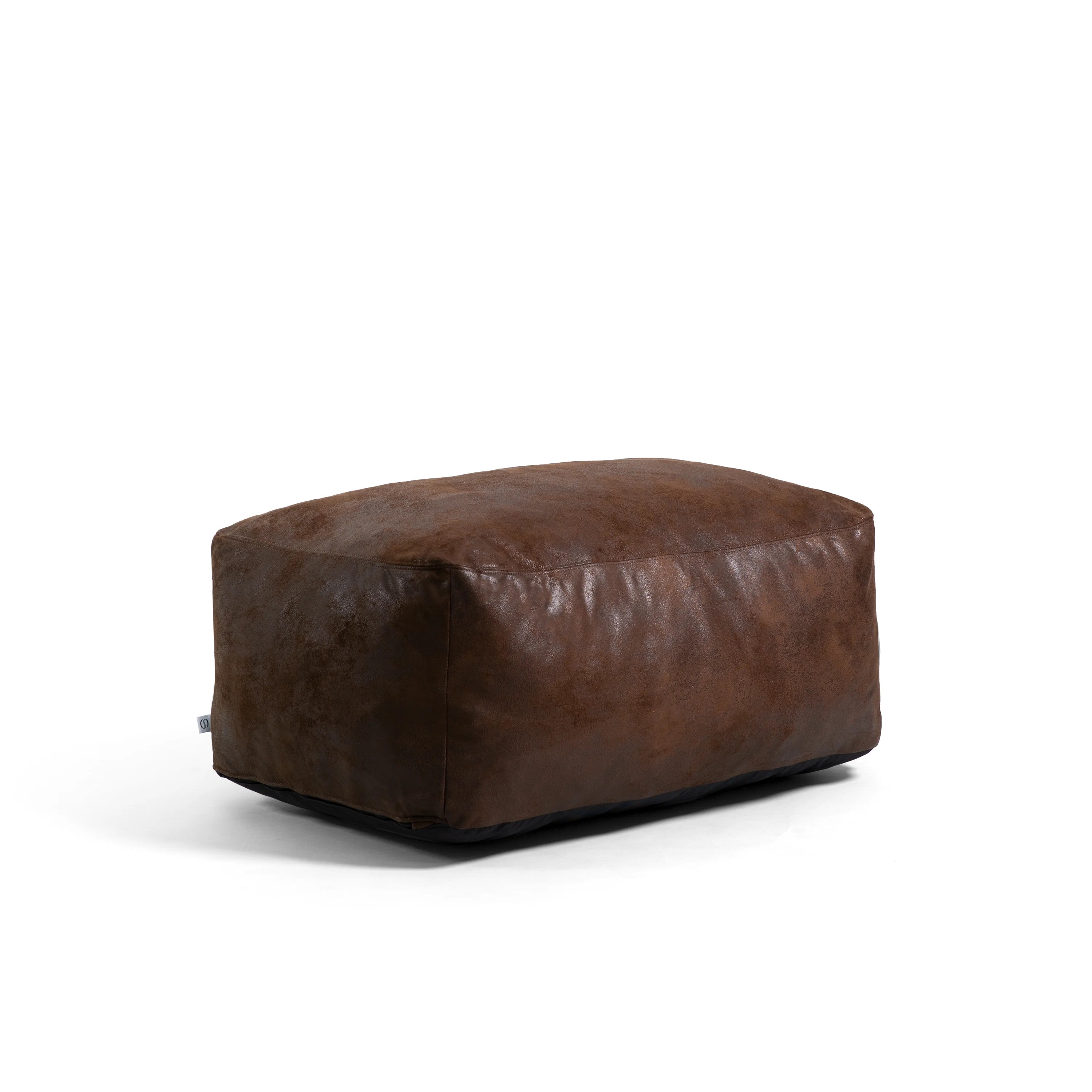 Big Joe Nestle Loveseat Ottoman, Espresso Faux Leather - Walmart.com | Walmart (US)