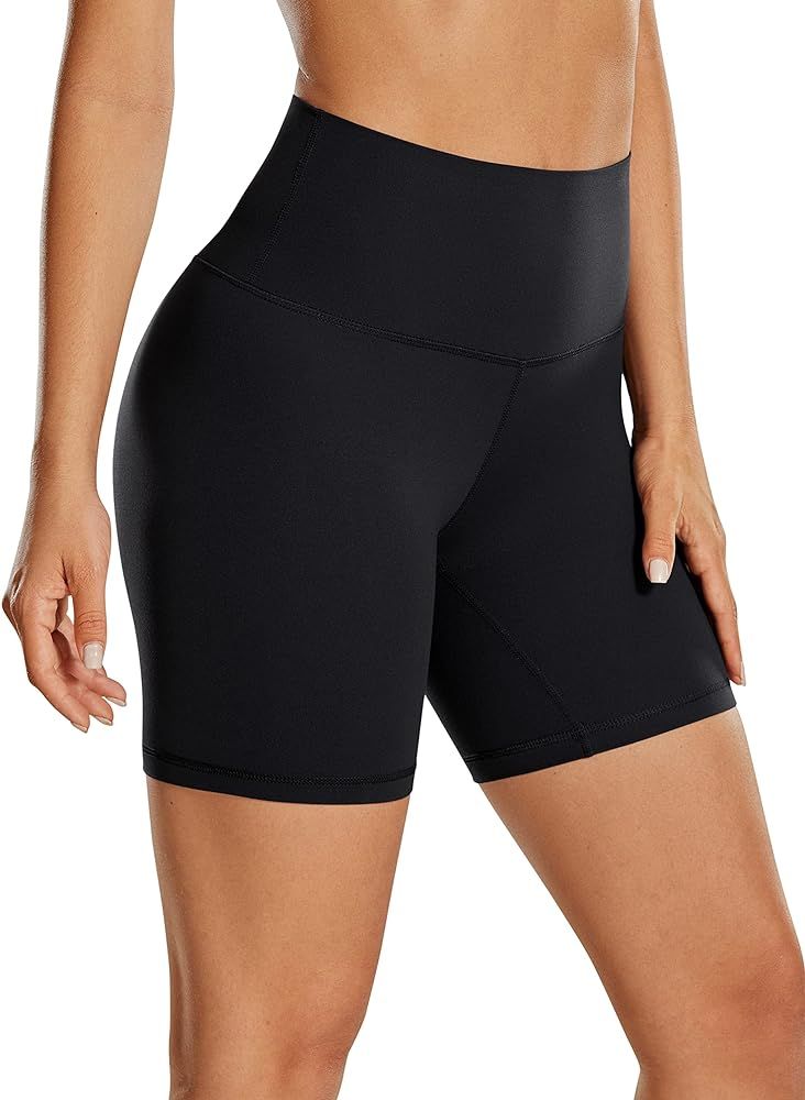 CRZ YOGA Womens ButterLuxe Biker Shorts 6 Inches - High Waisted Workout Running Volleyball Spande... | Amazon (US)