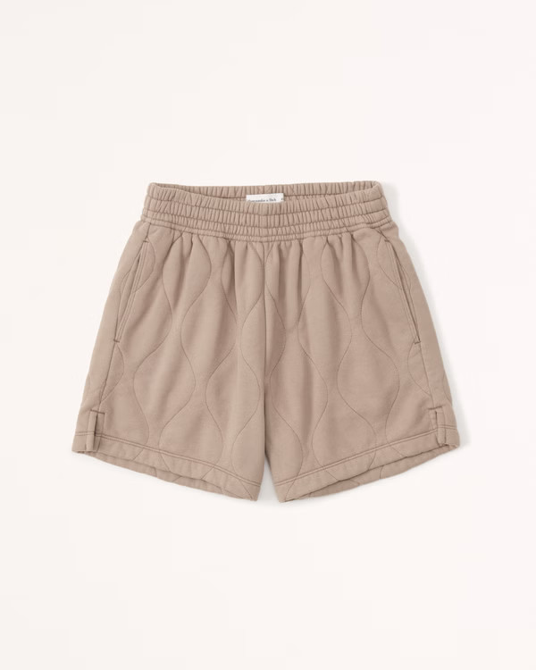 Women's High Rise Quilted Shorts | Women's Up To 40% Off Select Styles | Abercrombie.com | Abercrombie & Fitch (US)