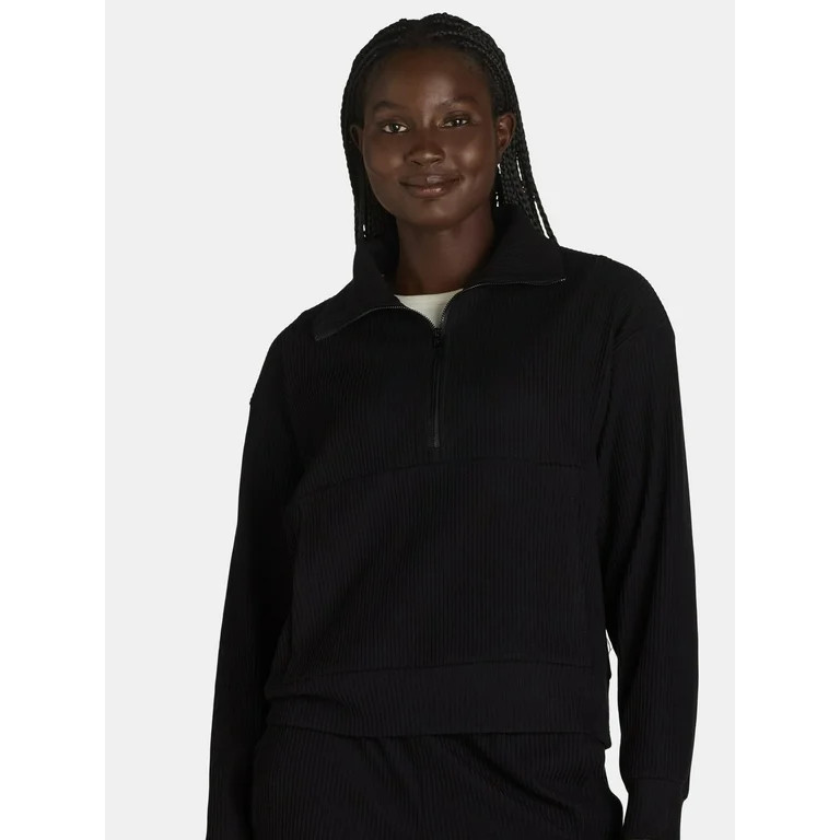 Avia Women's Brushed Rib Pullover, Sizes XS-XXXL | Walmart (US)
