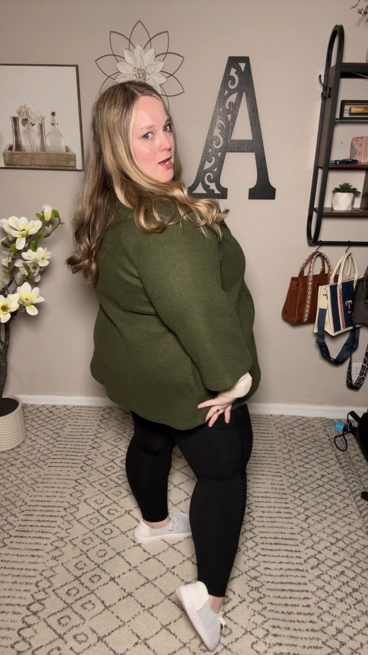 Most jackets either pull at the arms or make everything look boxy, and I’m over it. This one flares out in the right places, has pockets, and actually keeps me warm without losing shape — I’m in my true to size.

plus size a line jacket, flared sleeve coat, flattering plus size jacket, army green womens coat, pleated swing jacket, fall layering piece

#LTKPlusSize #LTKootd #LTKSeasonal
