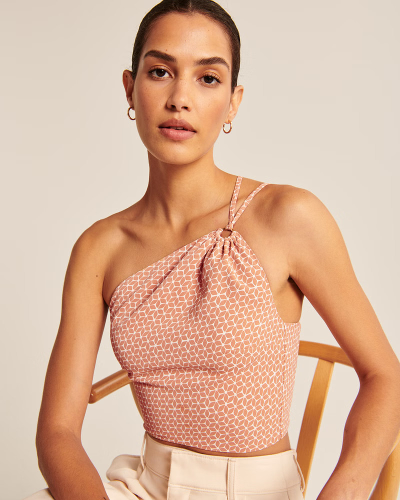 Women's Asymmetrical One-Shoulder Top | Women's Tops | Abercrombie.com | Abercrombie & Fitch (US)