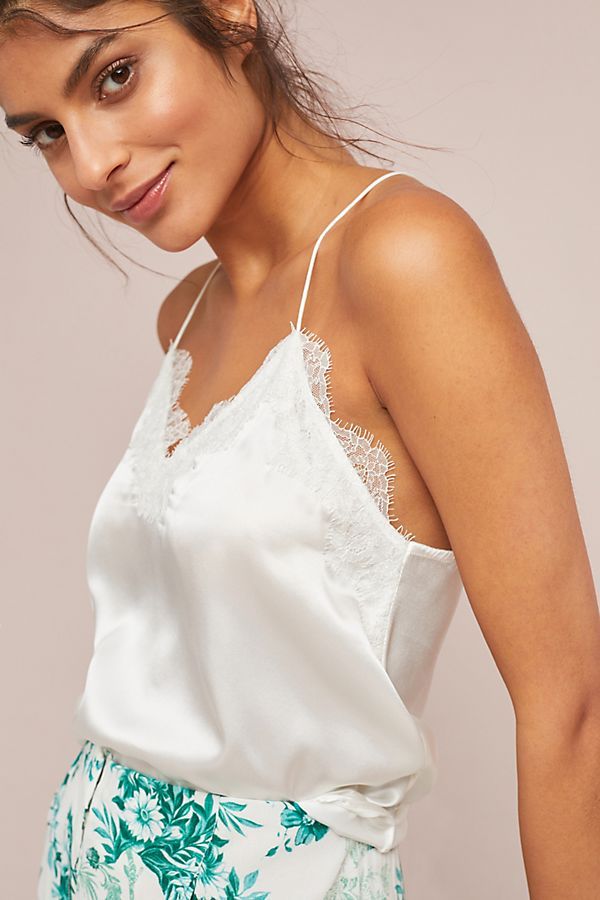 Racer-Back Silk Cami | Anthropologie (US)