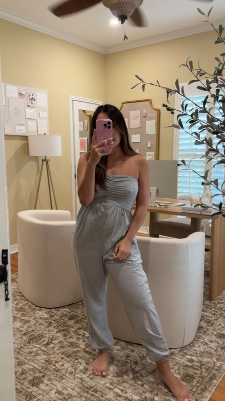 Wearing a small in this jumpsuit! So cute and also comes in a shorts version!!!! 

#LTKFindsUnder100 #LTKFindsUnder50 #LTKStyleTip