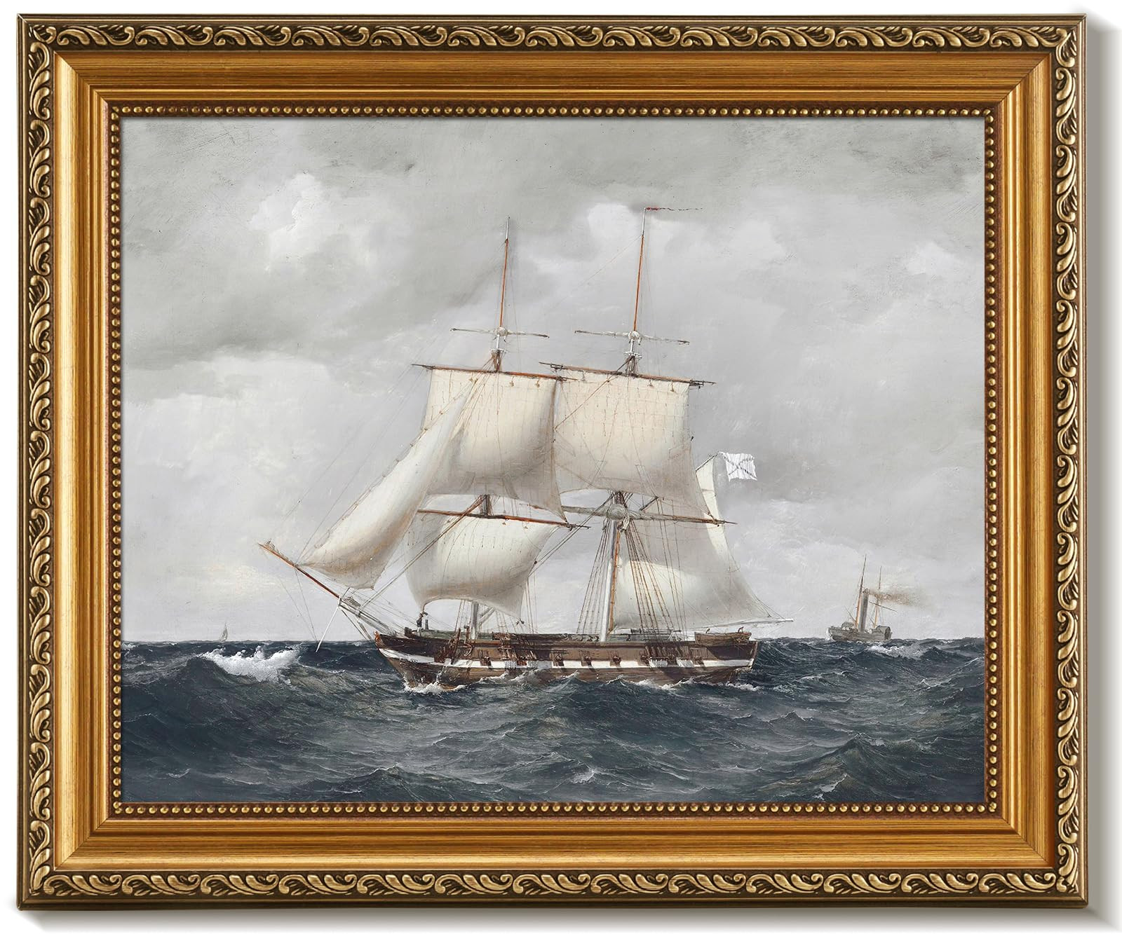 uniro Vintage Gold Framed Wall Art for Home Decor, Farmhouse Wall Decor Seascape Canvas Artwork, ... | Amazon (US)