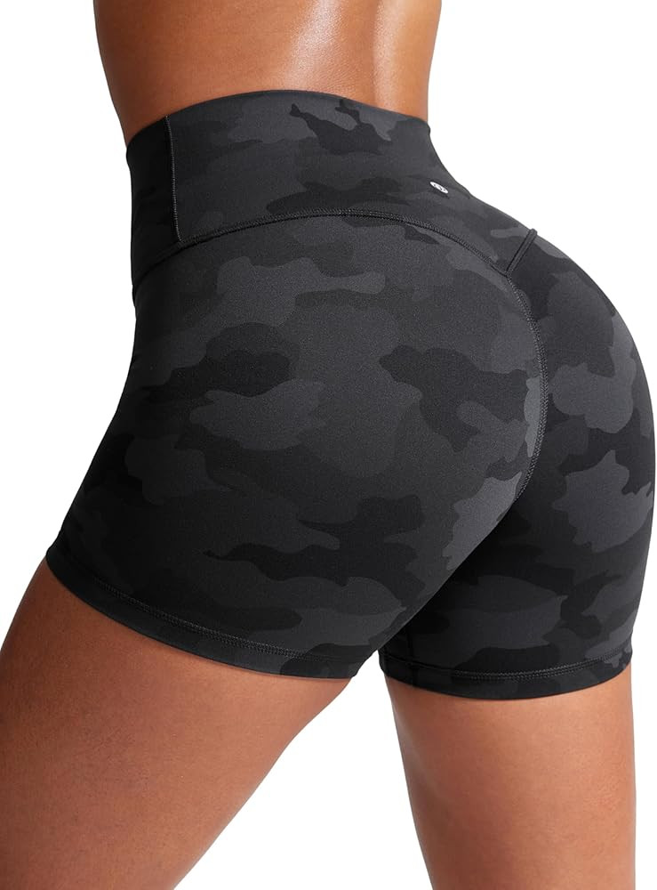 CRZ YOGA Secretsculpt Womens Butterlift High Waist Scrunch Butt Biker Shorts 4 Inches - No Front ... | Amazon (US)