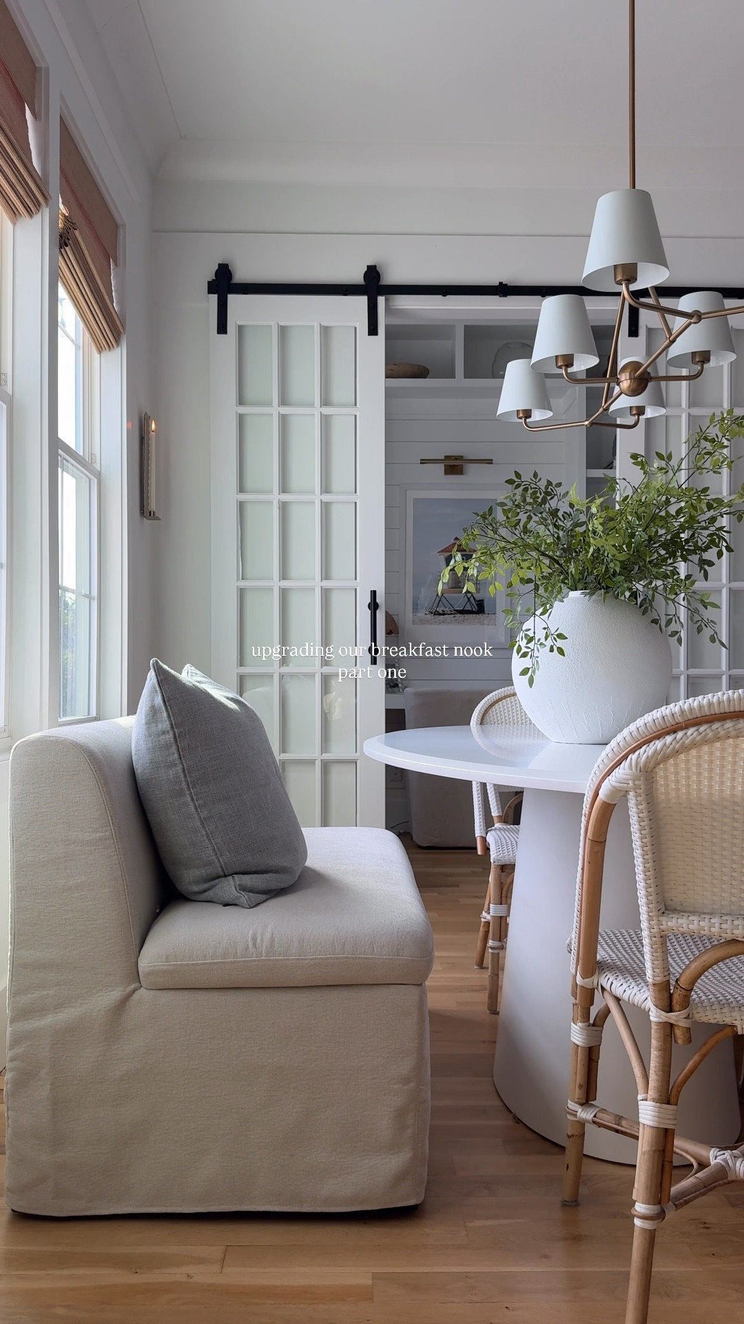 breakfast nook upgrade part 1: now that the girls are older I want to add upholstered dining piece to our breakfast nook starting with adding a storage banquette (@castleryus) *waiting on one more piece to extend the length* loveeee it already! -chambray colored chairs will be here in February follow along to see it all come together 🤗

#breakfastnook #banquetteseating #neutralhome #diningfurniture #diningchair #stylewithme #kitchendetails 

#LTKHome #LTKSaleAlert